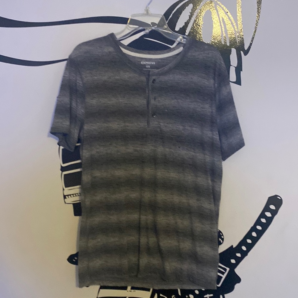 TWO henley express t shirts